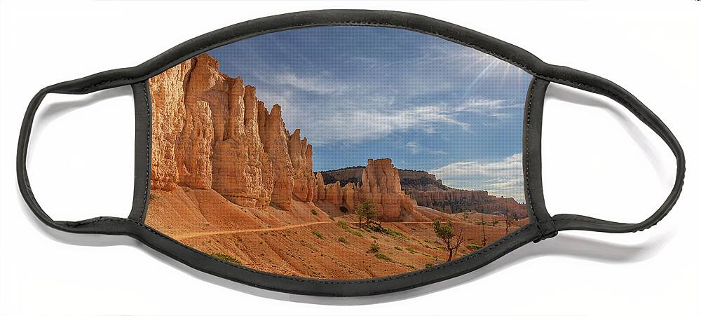 Bryce Canyon Face Mask featuring the photograph Bryce Sunstar by Jen Manganello