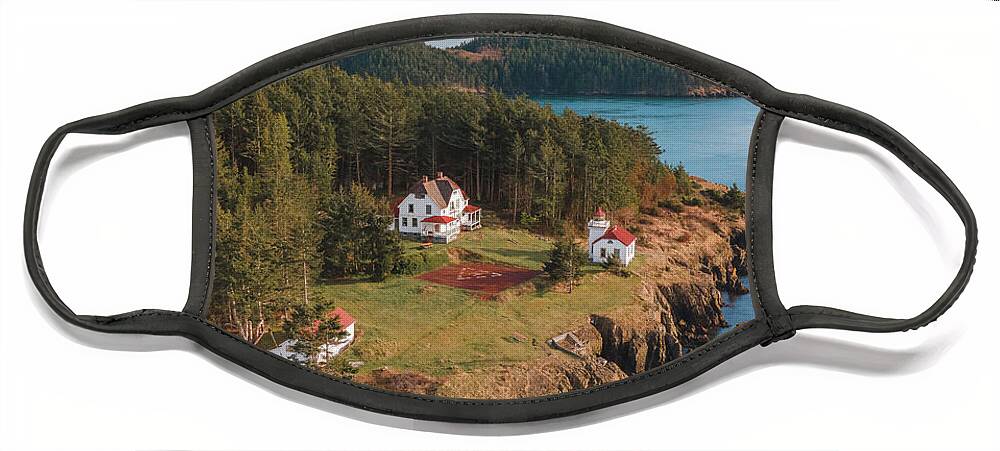 Lighthouse Face Mask featuring the photograph Burrows Island Lighthouse #2 by Michael Rauwolf