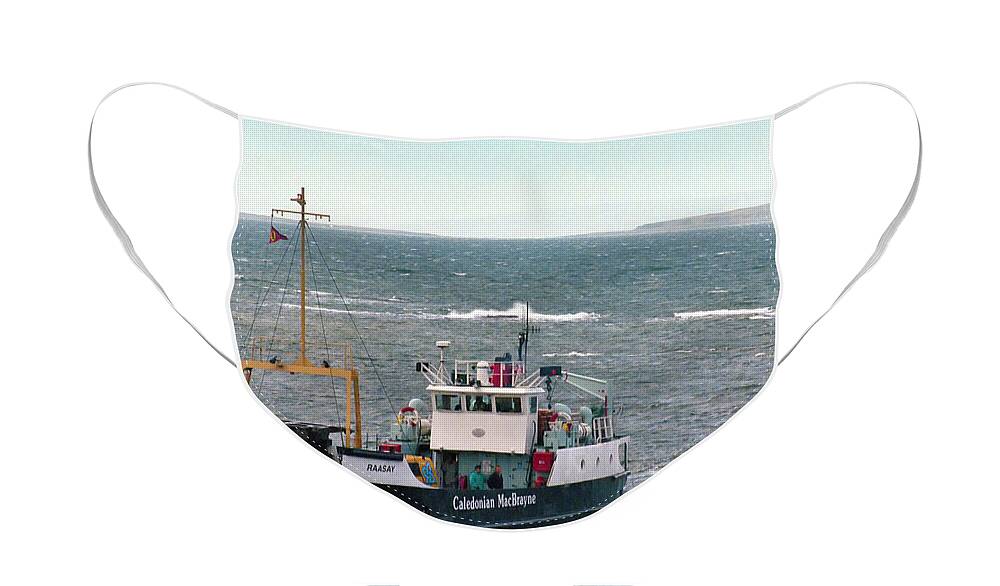 Boat Face Mask featuring the photograph Caledonian MacBrayne by Paul Vitko