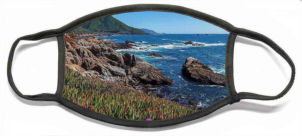 Big Sur Face Mask featuring the photograph California Coast by Rich Cruse