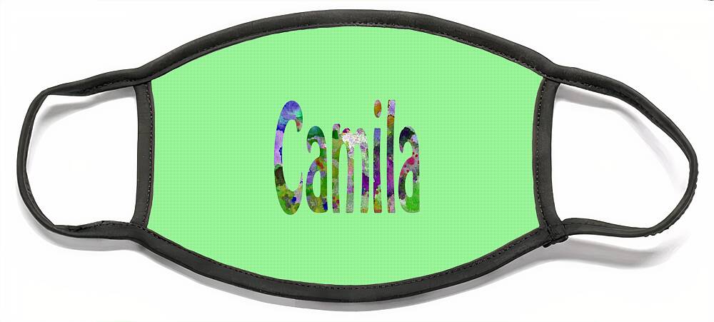 Camila Face Mask featuring the painting Camila by Corinne Carroll