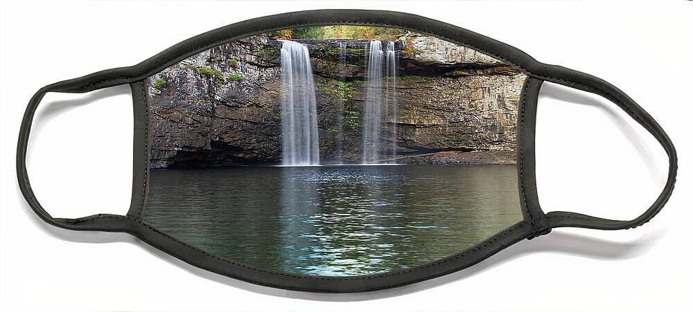 Fall Creek Falls Face Mask featuring the photograph Cane Creek Falls 17 by Phil Perkins