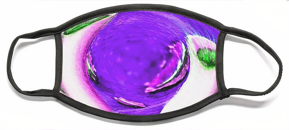 Abstract Face Mask featuring the digital art Cappuccino Tango - Purple by Ronald Mills