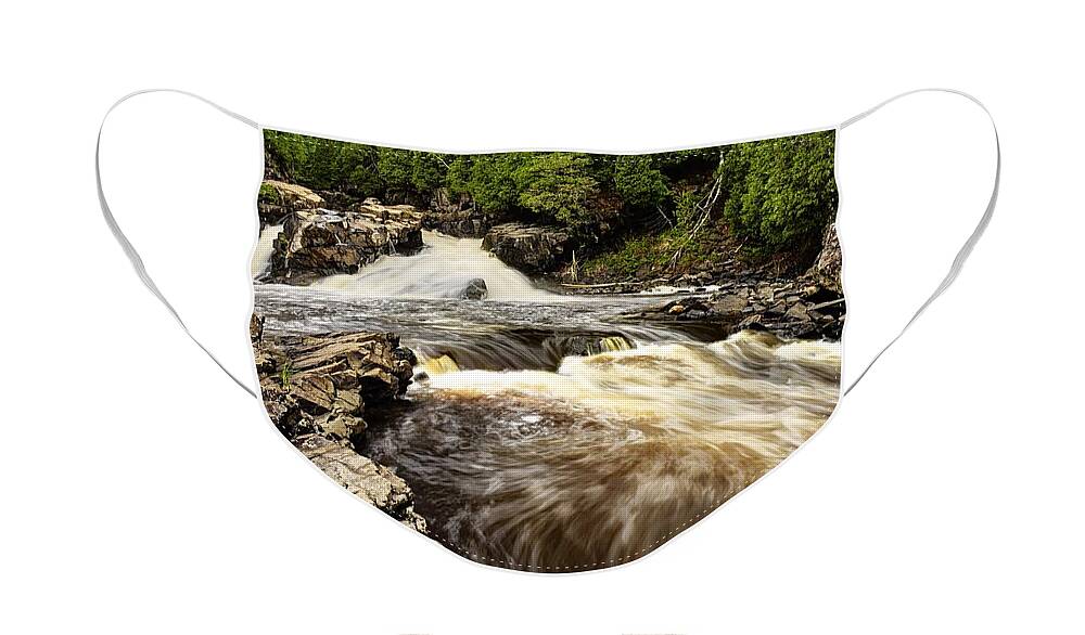 Photography Face Mask featuring the photograph Cascade Falls by Larry Ricker