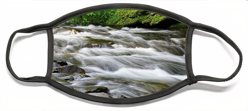  Face Mask featuring the photograph Cascades On Little River 3 by Phil Perkins