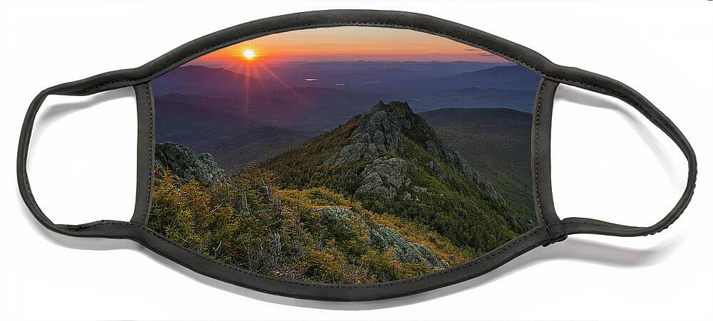Castellated Face Mask featuring the photograph Castellated Ridge Sunset by White Mountain Images