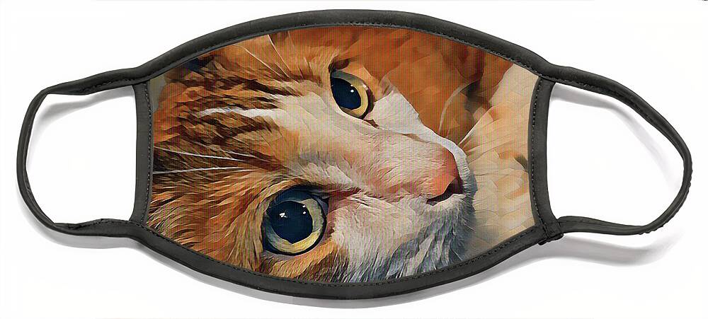 Cat Face Mask featuring the photograph Cat Eyes by Farol Tomson