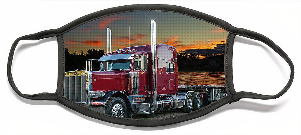 Big Rigs Face Mask featuring the photograph Catr1780-21 by Randy Harris