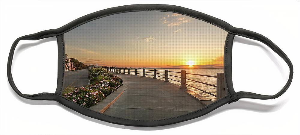 Charleston Face Mask featuring the photograph Charleston Battery Sunrise by Donnie Whitaker