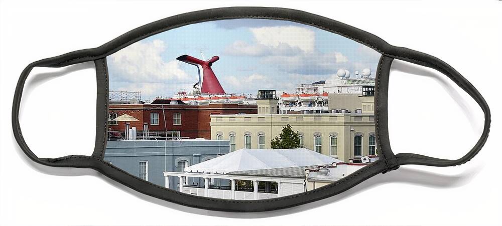 Charleston Rooftops Face Mask featuring the photograph Charleston Rooftops by Flavia Westerwelle