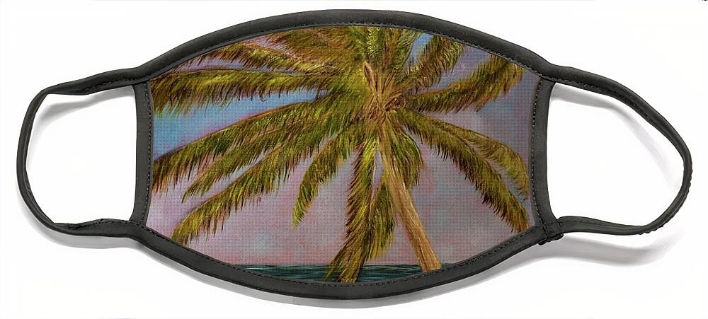 Palm Face Mask featuring the painting Chasing Paradise by Randy Sylvia
