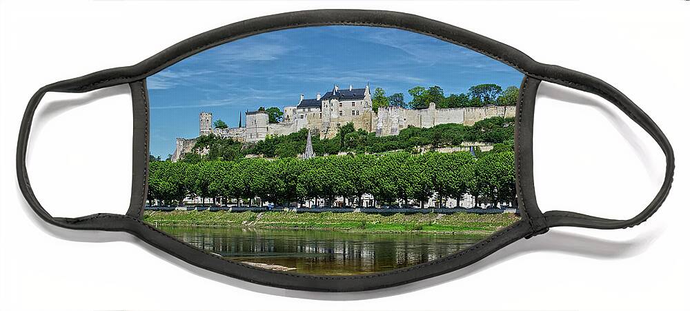 Castle Face Mask featuring the photograph Chateau de Chinon in the Loire Valley by Matthew DeGrushe