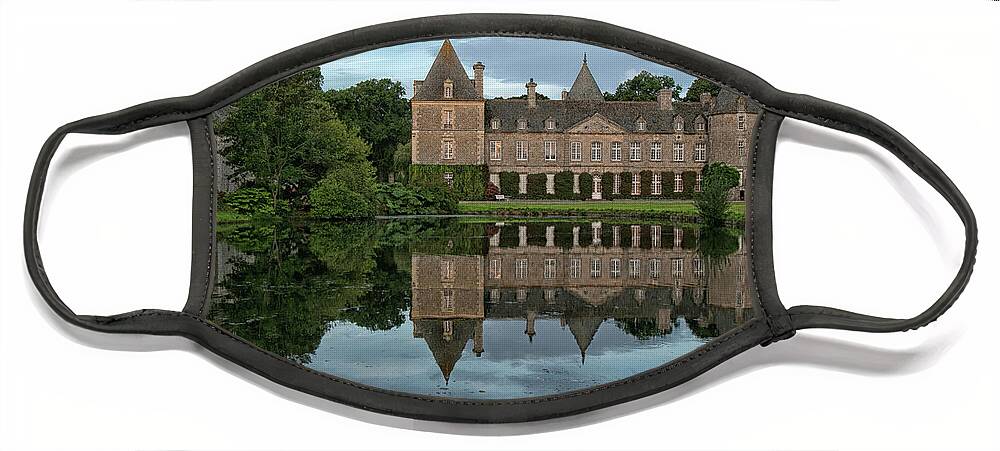 France Face Mask featuring the photograph Chateau de Tocqueville by Lisa Chorny