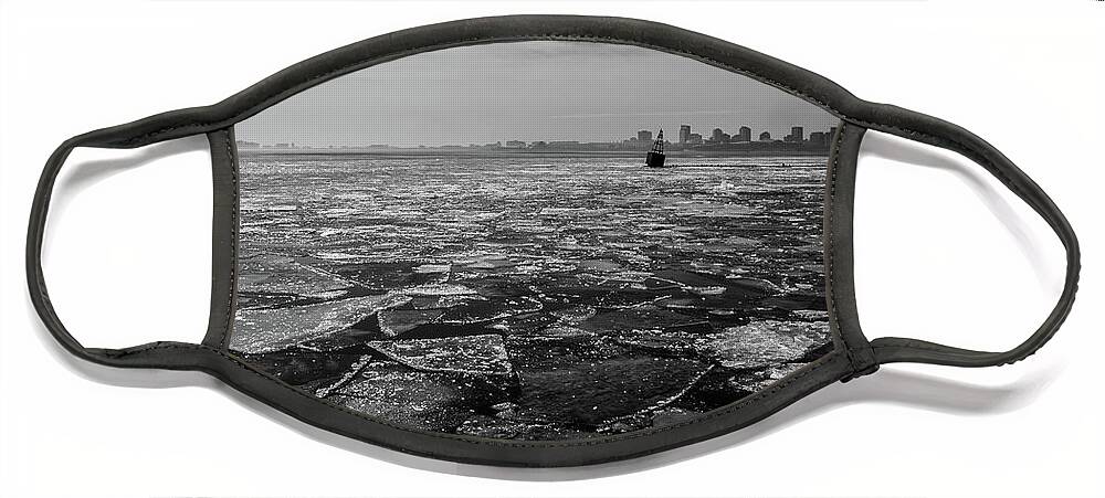 Chicago Face Mask featuring the photograph Chicago Ice by Stuart Manning