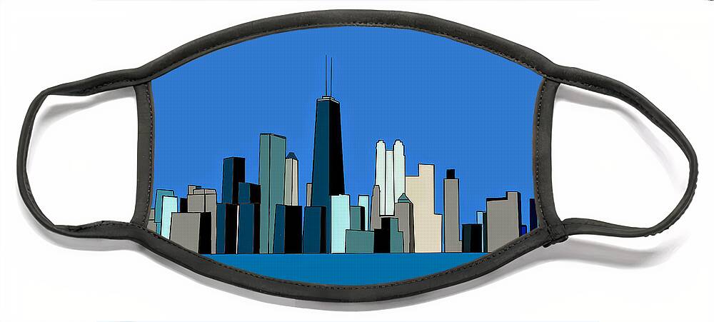 Chicago Face Mask featuring the digital art Chicago by John Mckenzie