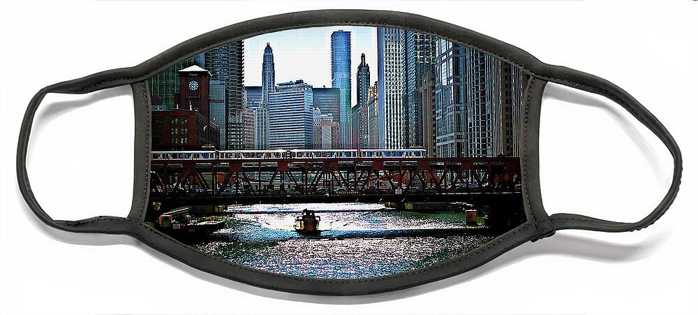 Commuters Face Mask featuring the photograph Chicago Morning Commute by Frank J Casella