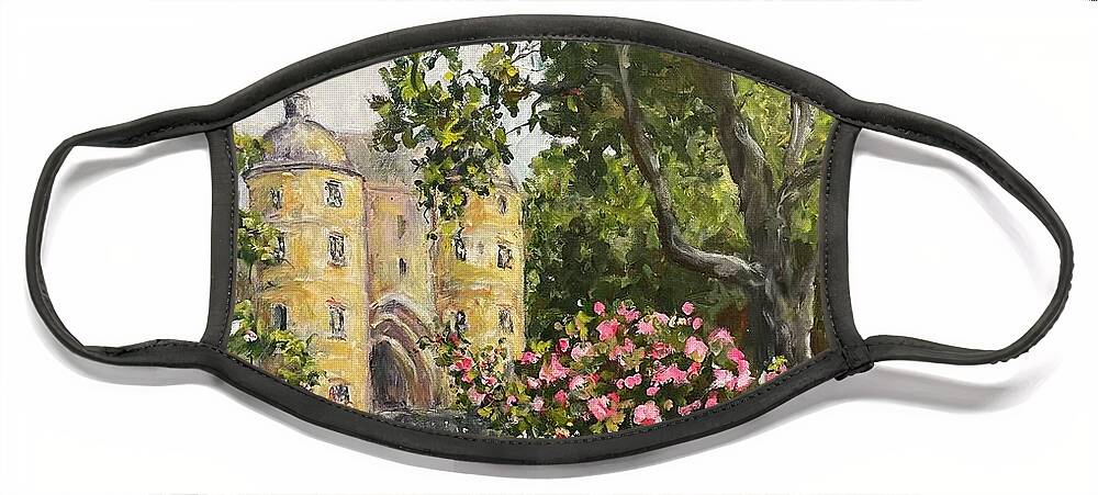 Acrylic Face Mask featuring the painting Childhood Memory by Ingrid Dohm