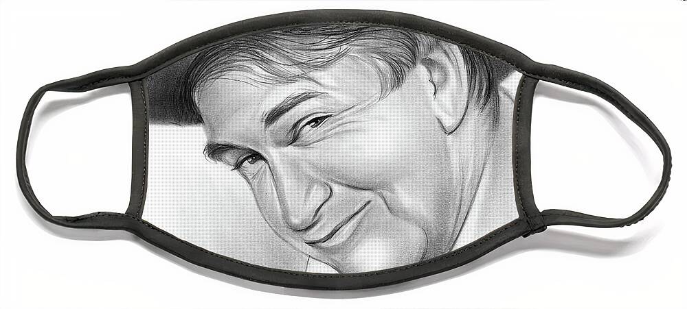 Chill Wills Face Mask featuring the drawing Chill Wills - 01JUL22 by Greg Joens