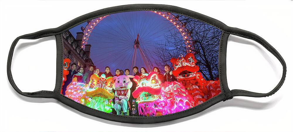 Chinese Face Mask featuring the photograph Chinese New Year 2019 by Andrew Lalchan