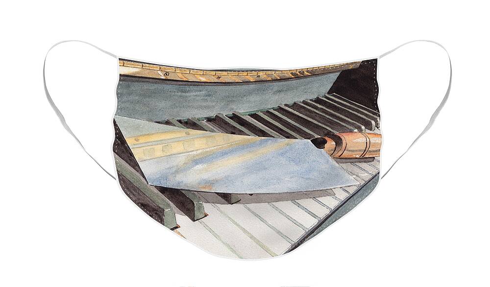 Piano Face Mask featuring the painting Chopstix by Ken Powers