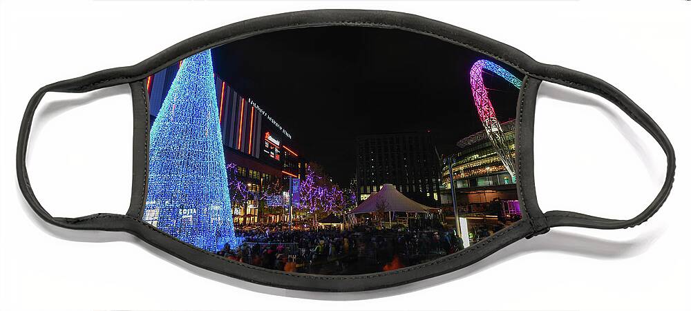 Wembley Face Mask featuring the photograph Christmas at Wembley by Andrew Lalchan
