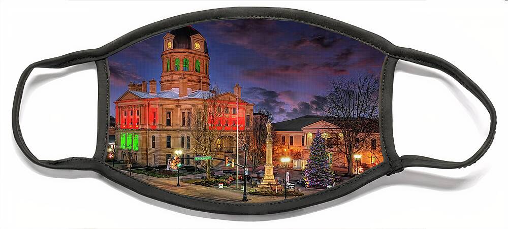 New Philadelphia Face Mask featuring the photograph Christmas in New Philadelphia by Deborah Penland