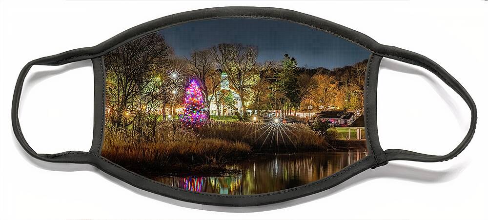Harbor Face Mask featuring the photograph Christmas Village by Sean Mills