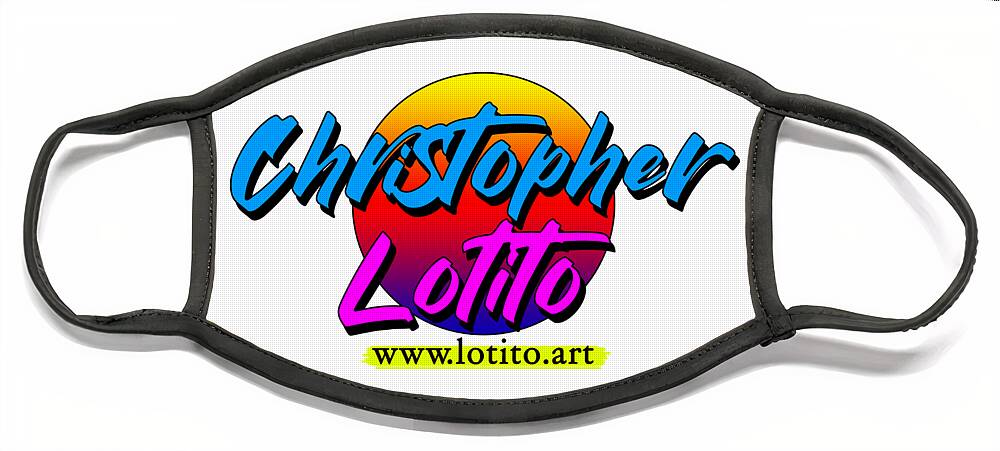 Christopher Lotito Face Mask featuring the digital art Christopher Lotito Classic Logo - 2021 by Christopher Lotito