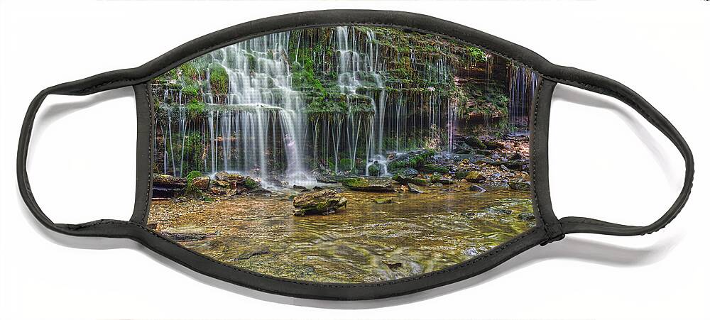 Waterfalls Face Mask featuring the photograph City Lake Falls 7 by Phil Perkins