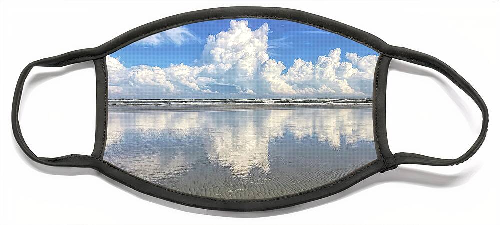 Sand Face Mask featuring the photograph Cloud Reflection by Patricia Schaefer