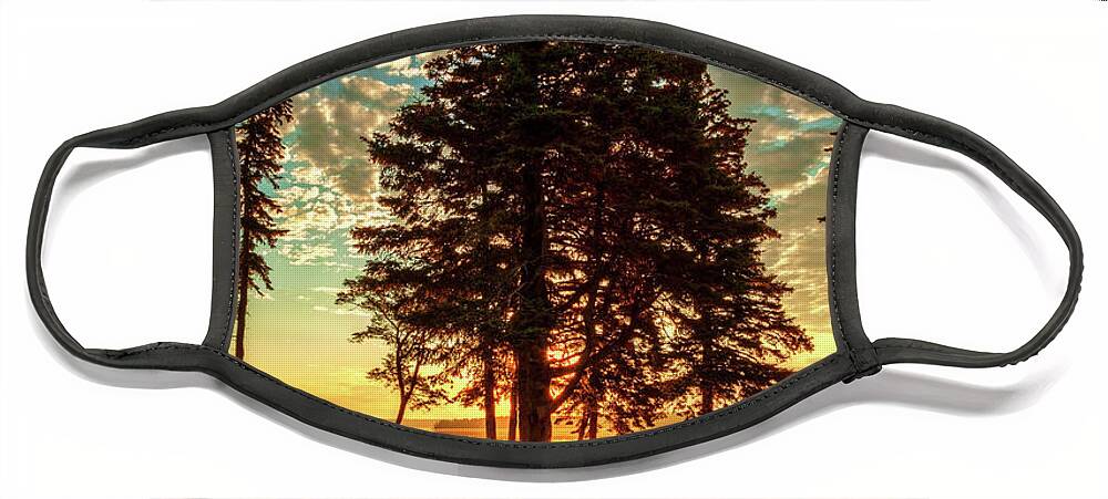 Acadia National Park Face Mask featuring the photograph Acadia Sunrise 1141 by Greg Hartford