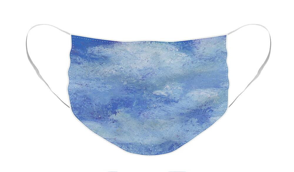 Cloudscape Face Mask featuring the pastel Cloudscape on the Way to Key West by Anne Katzeff