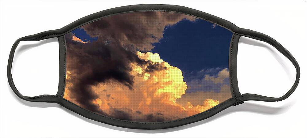 Clouds Face Mask featuring the photograph Cloudscape thunder head by Steve Karol