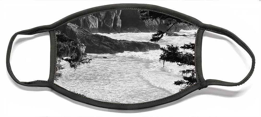 Bluffs Face Mask featuring the digital art Coastal Surf by Kirt Tisdale