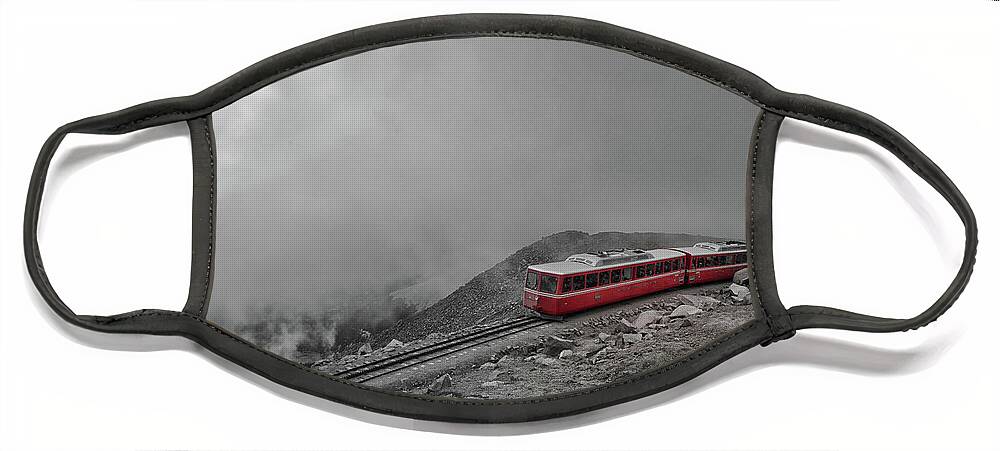  Face Mask featuring the photograph Cog railway, Pikes Peak by Doug Wittrock