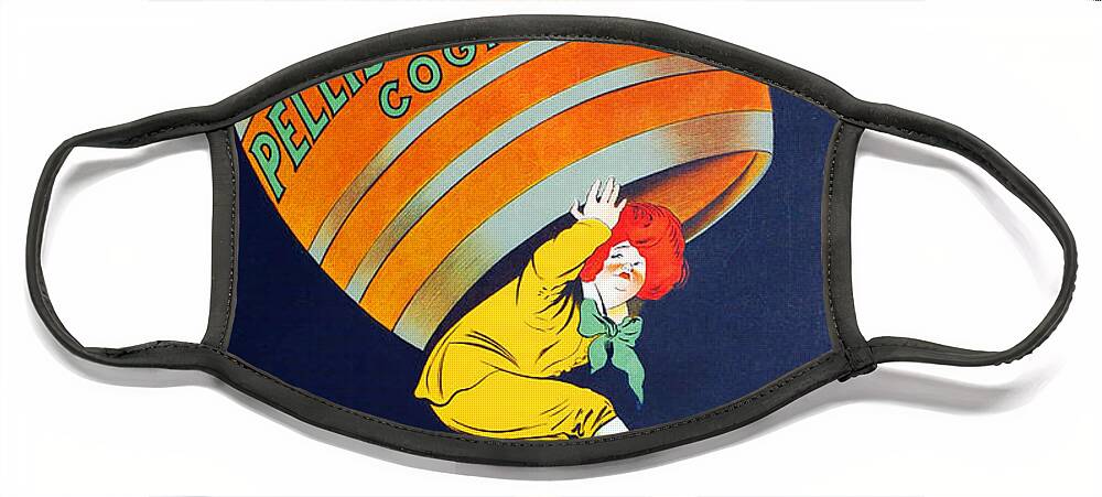 Cognac Face Mask featuring the painting Cognac Pellisson Advertising Poster by Leonetto Cappiello