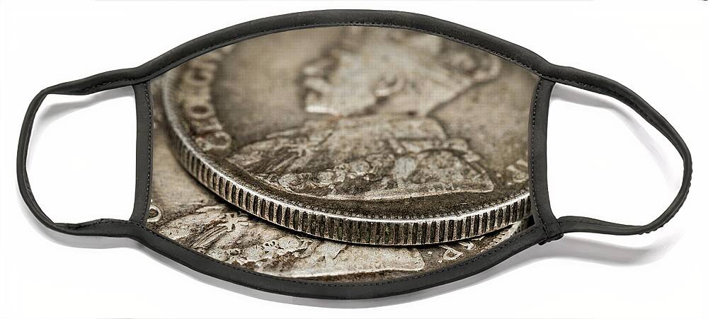 Coin Face Mask featuring the photograph Coin Collecting - 1917 Canadian/Newfoundland 50 Cent Side by Amelia Pearn