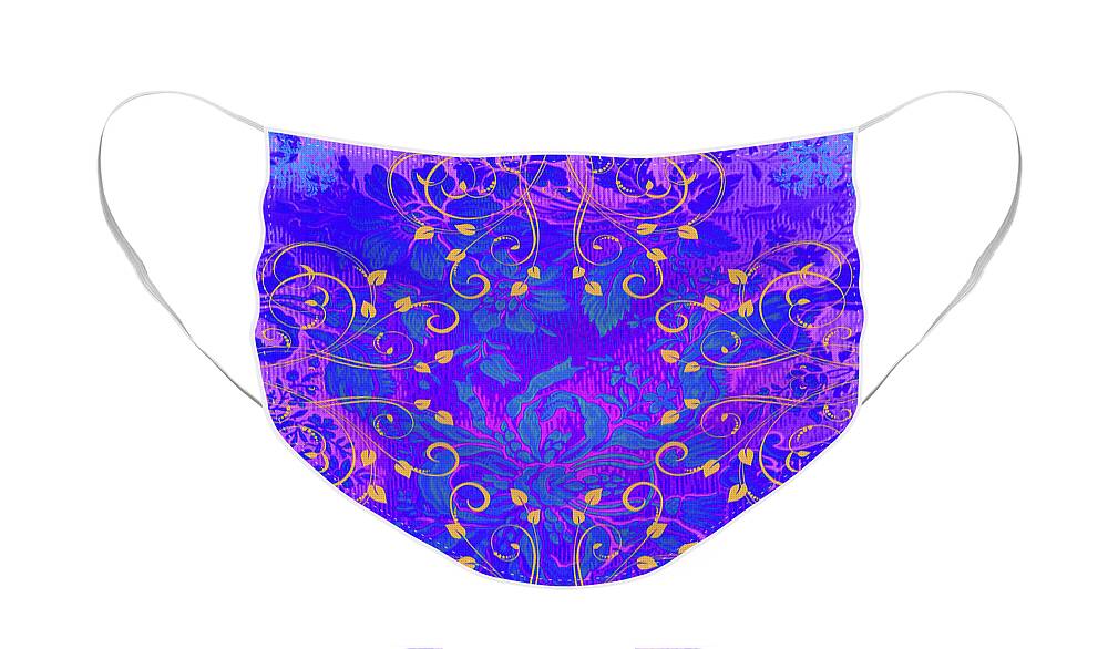  Face Mask featuring the digital art Colorful Pattern 2 by Fred Caputi