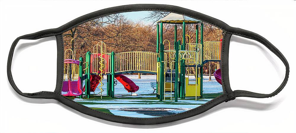 Colorful Face Mask featuring the photograph Colorful Playground by Cathy Kovarik