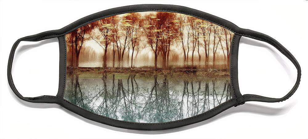 #colors #reflections #tree #edward #galagan #art #wallpaper #galagan #edwardgalagan #edgalagan #nederland #netherlands #holland #landscape #instagram #ua #nikon #canon #reflection Face Mask featuring the digital art Colors Of Reflections by Edward Galagan