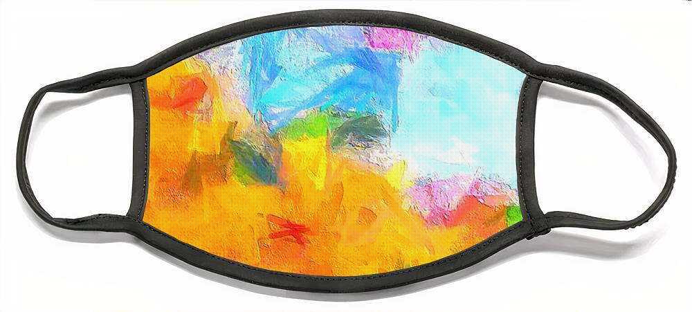 Complex Face Mask featuring the painting Colors over Colors 4 by Stefano Senise