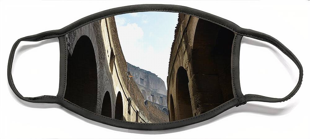 Colosseum Face Mask featuring the photograph Colosseum of Rome by Regina Muscarella