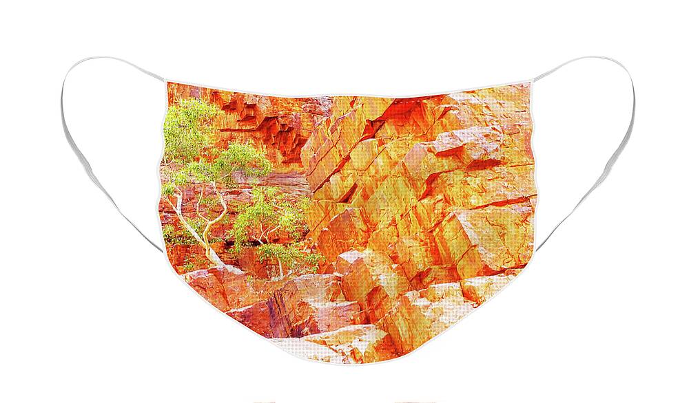 Australia Rocks Face Mask featuring the photograph Colours of Ormiston Gorge, Northern Territory by Lexa Harpell