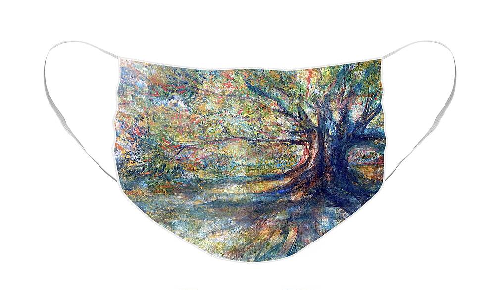 Louisiana Art Face Mask featuring the painting Come Play Oak by Francelle Theriot