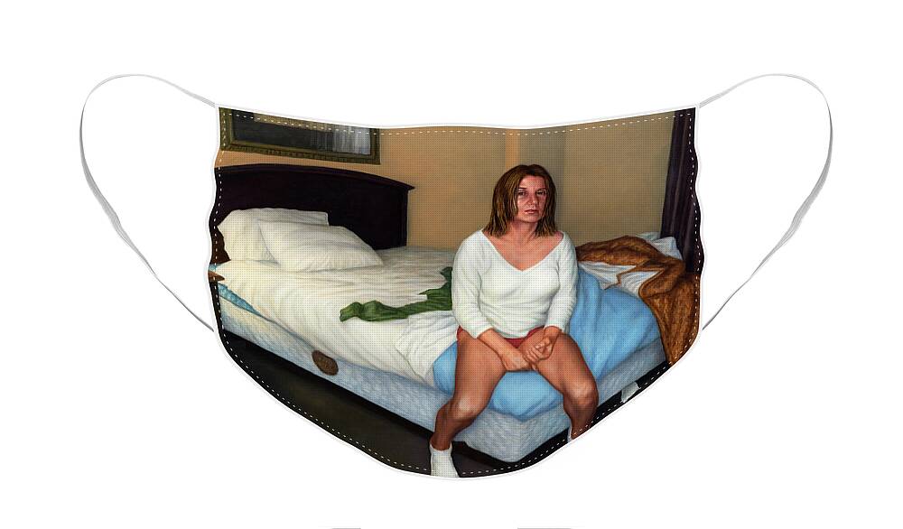 Motel Face Mask featuring the painting Comfort Inn by James W Johnson