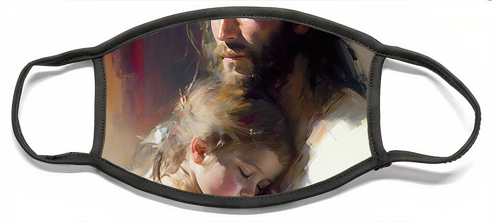 Comfort The Children Face Mask featuring the painting Comfort the Children by Greg Collins