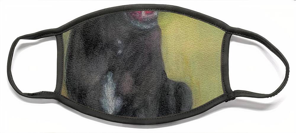 Dog Face Mask featuring the painting Cooper by Sue Carmony