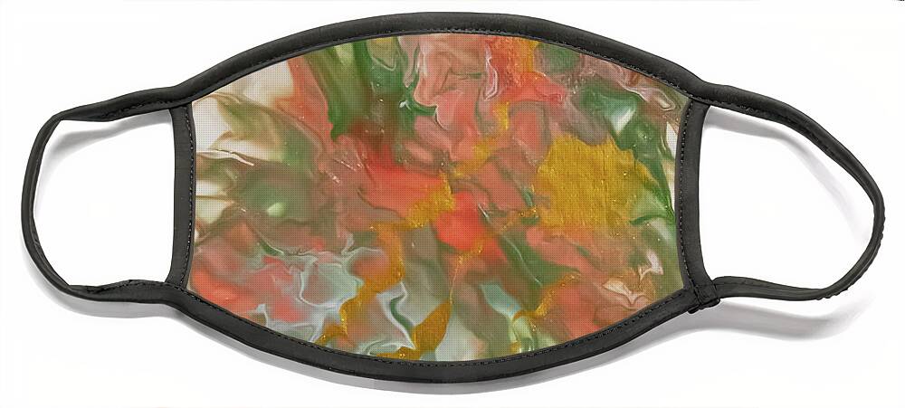 Pour Face Mask featuring the mixed media Coral 2 by Aimee Bruno