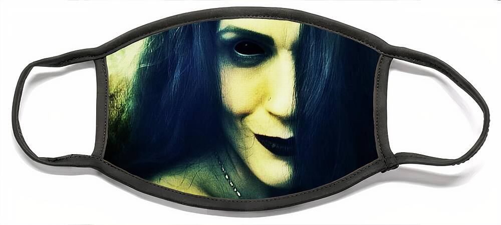 Dark Face Mask featuring the digital art Corinne 3 by Mark Baranowski
