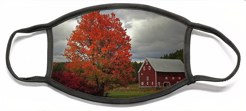 Farm Face Mask featuring the photograph Cottonstone Farm in Orford New Hampshire by Nancy Griswold
